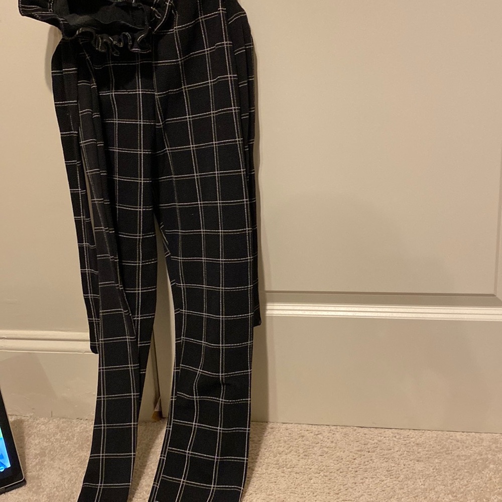 Plaid Black and White Leggings/Pants